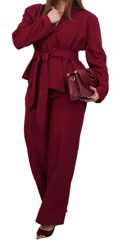 Бардовый костюм