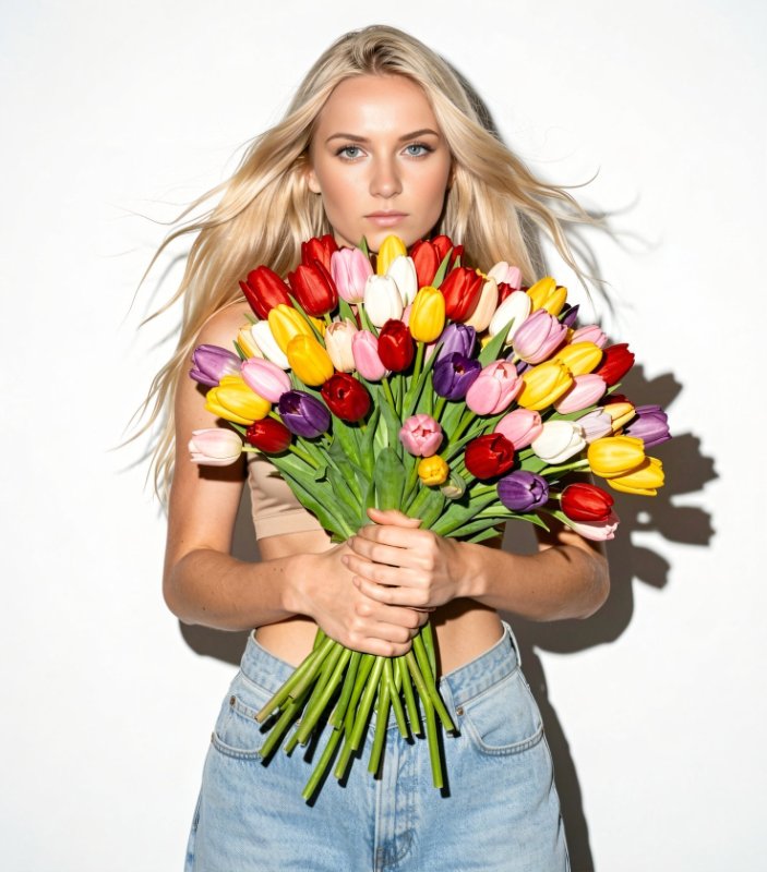 За цветами со вспышкой